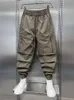 Men's Cargo Pants Zippered Large Pocket Military Tactical Trousers Solid Color Outdoor Harem Sweatpants Brand Clothing