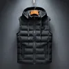 Hooded Spring Autumn Sleeveless Jacket for Men Fashion Warm Male Winter Vest Light Plus Size Mens Work Waistcoat 231227