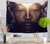 Figur av Buddha tryckt tapestry chic Böhmen mandala blommor mattor vägg hängande tapestry för väggdekoration mode filt236s8153494