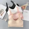 Bustiers & Corsets Ladies Sexy Seamless Brassiere Bras Cotton Stretch Underwear Knitting Thread Solid Color Wire Free Tube Top Girls Push Up