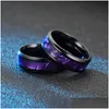 Jewelry Stainless Steel Rings Band Men Ring Classic Black Couple Fashion Hip Hop Jewelry Lover Gift Will And Drop Delivery Baby, Kids Dhlfz