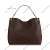 5A Luxurys Designer Womens Bag stor handväska M43704 Hobo Capacity Real Leather Graceful Axel Bag Designer Crossbody Bag Totes Bags
