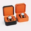 ZEWNĘTRZNE Pudełka Stylowe skórzane pudełko Organizator przechowywania PU Materiał idealny do przechowywania zegarków