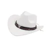 Boinas cowboy cowgirl chapéu de pó props decoração de grande moda de moda cosplay verão casual sol para viagens unissex rodeio de rodeio de caminhada