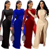 Bandage Diamants à manches longues Mesh Vêtements féminins Streetwear Suisses combinaisons sexy Tenue de nuit Club Party Farty Anniversaire pour la femme 231227