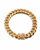 Chain On Hand Mens Bracelet Gold Stainless Steel Steampunk Charm Cuban Link Silver Gifts For Male Accessories9580364