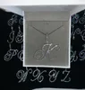 Kursywna 26 Początkowa litera Naszyjnik Micro Pave 5A Cuubic Criconia CZ Alphabet Nazwa Jewelry6935240