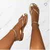 Damen Sandalen Sommer Leder Sexy Licht Gladiator Sandalen Damenmode Flache Schuhe Strass Gold Alias Mujer 231227