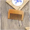 Delicate Wood Comb Custom Your Design Beard Customized Combs Laser Engraved Wooden Hair For Women Men Grooming Drop Delivery Dhj7P