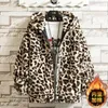 Pelliccia femminile zxryxgs giacche di imitazione leopardo autunnale 2023 sciolte con peluche con cappuccio e in piedi cotone cotone da donna