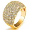 Joyas de moda Choucong Tiny Tiny White Sapphire 10kt de oro amarillo Cz Diamond Gemstones Women Wedding Band para amantes2416