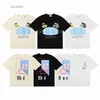 Designer Rhude Men Maglietta Summer Street Short Short Short Women Lovers Loves Luxury T-shirts Lettere di moda stampate Scate in tessuto pesante di alta qualità Top 2Muq