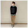 Luxury Spring/Summer Warm Men's Casual Round Neck Embroidered Design Long sleeved Top M-4XL 231228