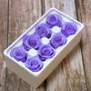 Fleurs décoratives 8 pièces, matériel de fleur de vie éternelle, boîte-cadeau, Rose immortelle séchée, tête artificielle préservée, artisanat de bricolage