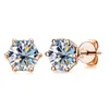 Butterflykiss 565mm Stud Earrings For Women Couple S925 Sterling Silver Rose Gold Plated Wedding Ear Jewelry Gifts 231225