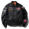 Hip Hop Jacket Men High Quality Thick Army Navy Military Motorcycle Ma 1 Pilot Baseball Coats Bomber Mens Overcoat 231227