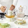 Tasses American Marble Match High de qualité Bos China Coffee Café et soucoupe Retourne Céramic Afternoon Tea Red Gift Couple Mug