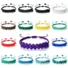 Stron 10pcs 6 mm Black Blanc Blanc Men Femme Bracelet Fabriqué à la main deux couches Semi-précieuse Amour de pierre Couple Friend Bracelets