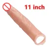 11 pouces énorme pénis Extender agrandissement réutilisable pénis manchon jouets sexuels pour hommes pénis circonférence rehausseur Relax jouet Gift258u2979810