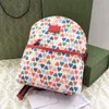 Designer kids love heart Printed backpacks Fashion children double shoulder bags Classical boys girls cartoon leather Casual backpack S0981