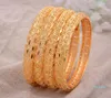 24K India Ethiopian Yellow Solid Gold Filled Lovely Bangles For Women girls party jewelry BanglesBracelet gifts Y11268256253