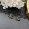 Charme 18K Gold Designer Boucles d'oreilles Marque de luxe Lettres Stud Bijoux célèbres Femmes Long Eardrop Amour Boucle d'oreille Mariée Cadeaux de mariage 5 couleurs