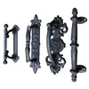 Avrupa tarzı retro kapı kolları bahçe avlusu dökme demir zanaat kolu ev dekorasyon siyah oda aksesuarları 231227