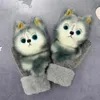 European Cute Animals Mittens Winter Thick Plus Velvet Warm Parent-child Gloves Full Finger Princess Mittens For Kids Teenagers 231229