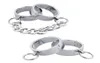 20mm Height Stainless Steel Lock Cuff Metal Handcuffs Circle Oval Cuffs Bracelets Unisex Bangles Ankle Lockable Bangle9754486