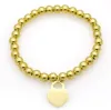 Round bead chain Brand Women Stainless PLEASE RETURN TO Heart Charms Bracelet Designer Bracelets
