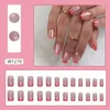 False Nails 3D Fake Accessories French Square Tips Metal Rose Red Aurora Colors Faux Ongles Press On Acrylic Nail Art Supplies