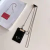 Light Luxury Cards Holders Card Holder Cards Clamp Work Permit Lanyard Hanging Neck Applicable Card Holder Unisex Leather Case Document Package