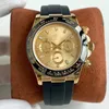 Luxury Watches Men Automatic Gold Watch Designer Watch Size 41mm Ceramic Ring rostfritt stålfodral Gummiband titta på aaa titta på orologio klockor för män med låda