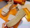 Women Boundary Wedge Sandals Academy Flat Espadrilles Flatform Black White Brown Passenger Starboard Sandały wybrzeża o rozmiarze pudełka