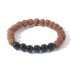 Strand Yuokiaa Vintage Fashion Natural Black Agat Bead Bodhi Bransoleta Duchowa uzdrowienie biżuteria dar biżuterii unisex