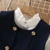 Kläderuppsättningar för flickor Preppy Shirt Kjol Twinset School Uniform Children Dräkt barndräkt kläder baby kläder 4 6 8 9 10 12 14 år