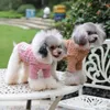 Abbigliamento per cani 1 pezzo maglione invernale piccolo acrilico vestiti per cani cucciolo per animali domestici maglia all'uncinetto stoffa decorazione natalizia