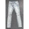 2023 Kusbi Jeans Mens Designers Pants Ksb Men's Spring/summer Washed Worn-out with Holes Slim Fitting Stretch 30- M A C