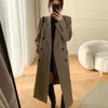 Frauen Trenchcoats Mantel Für Frauen Anzug Kragen Zweireiher Lange Eleganz Büro Dame Jacken Herbst Kleidung