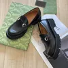 Mocassins de styliste avec fermeture en métal pour femmes, chaussures habillées en cuir véritable, de styliste italien, de haute qualité, à plateforme décontractée