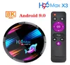 H96 MAX X3 Android 90 TV Box 4GB 64GB 32GB 4G128G Amlogic S905X3 Quad core Wifi 8K H96MAX X3 TVBOX Android9 Set top box rotondo wit7684100