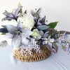 Fleurs décoratives Bouquet de mariage Vintage Simulation florale élégante pour le lancer de la mariée