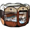 Canili Gabbia per animali domestici Tenda portatile Cuccia pieghevole per cani Box per gatti ottagonale Funzionamento facile Recinzione per cuccia per cuccioli Cani di taglia grande