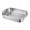Pans Rectangle Stainless Steel Roasting Pan With Handles Convenient Cleaning Exquisite Craft Brushed Surface Accessories