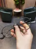 デザイナーCHクロスグラスフレームクロムブランドサングラス新しい眼鏡女性のレトロな汎用性のある文学ラウンドミオピアメンズハート高品質フレーム2024 MBRR