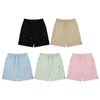 China-chic Basic Star Embroidery Shorts Cotton Sports Casual Loose Drawstring Pants Outwear Solid Home
