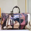 Designer tas heren buiten reistas grote capaciteit canvas crossbody tas lederen decoratie handtas schoudertassen plunje tas buiten sporttas tas tas