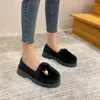 Dress Shoes 2024 Winter Casual Plush Plus Size Fashion Fur Women's Lightweight And Warm Snow Boots One Step Lazy Pea