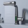 Badrumsvaskkranar som drar lyftning Digital Display Faucet Smart Temp Tap360 Roterande 5sprayer Vattenbesparande kall tvättbas