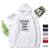 Your OWN Design Text Picture Custom Sweatshirt Unisex DIY Anime Print Hoodies Loose Casual Hoody Clothing Sportswear 231229